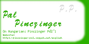 pal pinczinger business card